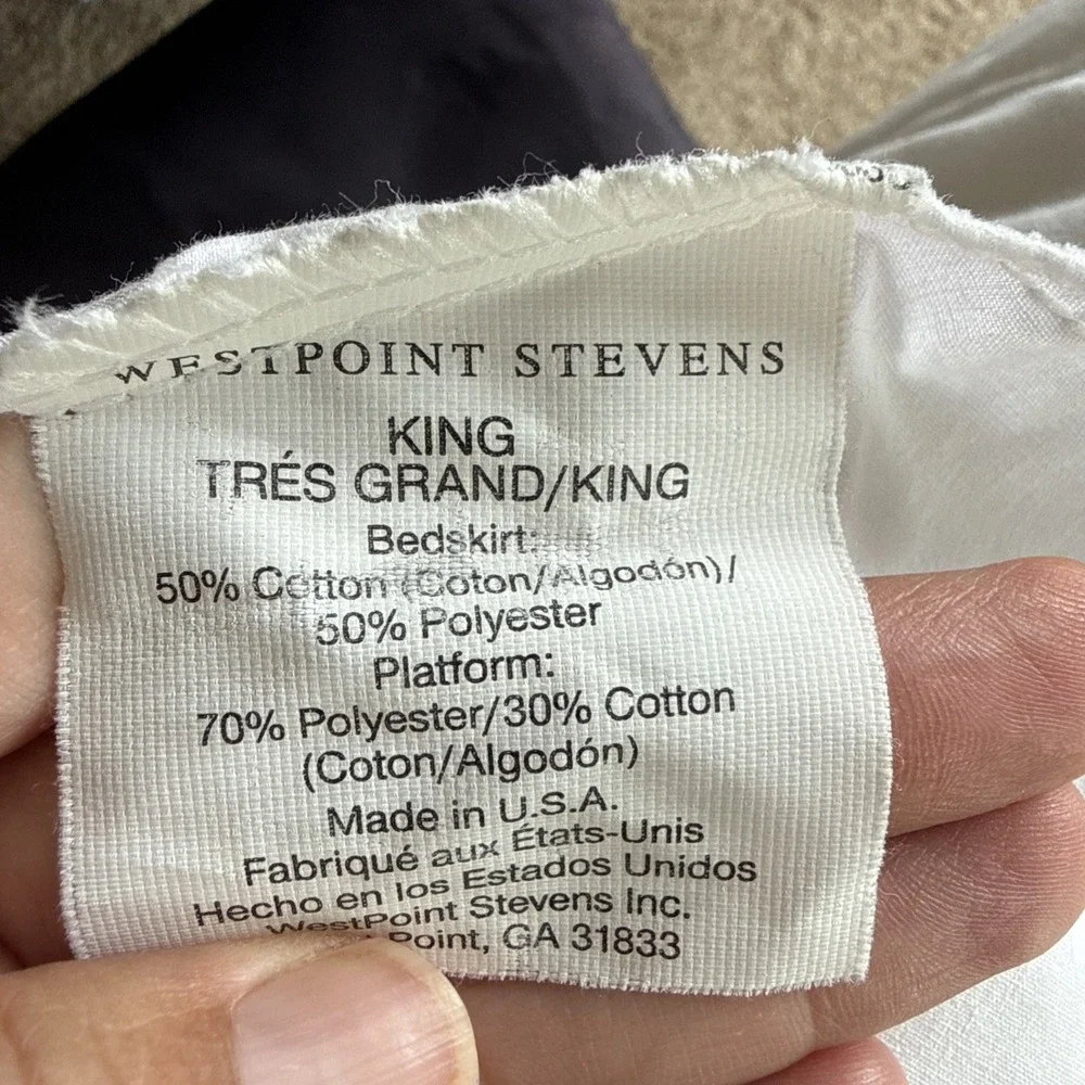 Westpoint Stevens King Size BedSkirt Dust Ruffle White 13